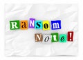 Ransom Note Message Threat Kidnapping Demand Royalty Free Stock Photo