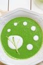 Ramsons (wild garlic) soup detail