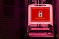Ransomware attack alert on monitor screen