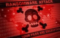 Ransomware attack malware hacker around the world background Royalty Free Stock Photo