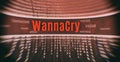 Ransomware attack WannaCry. Cyber attack