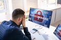 Ransomware Cyber Attack Showing Personal Files Encrypted