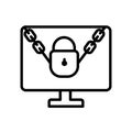 ransomware icon isolated on white background