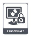 ransomware icon in trendy design style. ransomware icon isolated on white background. ransomware vector icon simple and modern