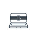 ransomware icon vector from cyber security concept. Thin line illustration of ransomware editable stroke. ransomware linear sign