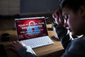 Ransomware Malware Breach. Hacked Computer Royalty Free Stock Photo