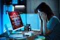 Ransomware Malware Breach. Hacked Computer