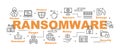 Ransomware vector banner Royalty Free Stock Photo