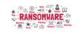 Ransomware vector banner Royalty Free Stock Photo