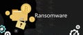 Ransomware wannacry hacker malware concept of lock folder and ask money