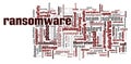 Ransomware word cloud Royalty Free Stock Photo
