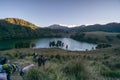 Ranu Kumbolo Lake located in Mount Bromo Tengger Semeru Malang Lumajang East Java Indonesia Royalty Free Stock Photo