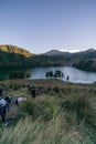 Ranu Kumbolo Lake located in Mount Bromo Tengger Semeru Malang Lumajang East Java Indonesia Royalty Free Stock Photo