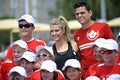 Raonic Milos & Bouchard Genie CAN at Rogers Cup (6) Royalty Free Stock Photo