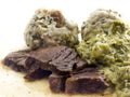 Raost beef with bread dumplings Royalty Free Stock Photo