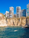 Raouche, Pigeons` Rock. In Beirut, Lebanon