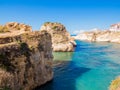 Raouche, Pigeons` Rock. In Beirut, Lebanon Royalty Free Stock Photo