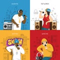 Rap Music Performers Concept Design Royalty Free Stock Photo
