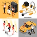 Rap Music 2x2 Design Concept Royalty Free Stock Photo