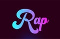Rap pink word text logo icon design for typography Royalty Free Stock Photo