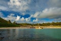 Rapa Nui historic boat arrives to Anakena beach