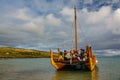 Rapa Nui historic boat arrives to Anakena beach