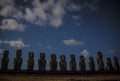 Rapa Nui Moai Statues Easter Island Royalty Free Stock Photo