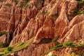 Rapa Rosie in Romania , red mountain with red rock