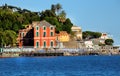 The promenade of Rapallo on the Italian Riviera.