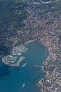 Rapallo village Italy aerial view Royalty Free Stock Photo