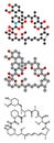 Rapamycin (sirolimus) immunosuppressive drug molecule. Used to prevent transplant rejection and in coronary stent coating