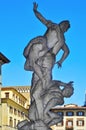 The of the Sabine Women in the Loggia dei Lanzi, in Florenc Royalty Free Stock Photo