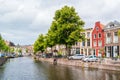 Rapenburg canal in Leiden, Netherlands Royalty Free Stock Photo