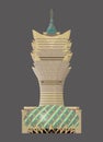 Graphic vector of Grand Lisboa, Macau, China