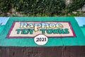 Raphoe, Ireland - October 11 2021 : Sign marking the Raphoe Tidy Towns