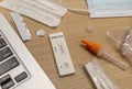 Rapid antigen covid self-test kit on the table Royalty Free Stock Photo
