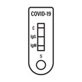 Rapid antigen self test RST icon vector rapid antigen detection test RADT symbol Coronavirus, COVID-19 antibody test sign