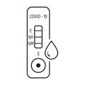 Rapid antigen self-test RST icon vector rapid antigen detection test RADT symbol Coronavirus, COVID-19 antibody test sign