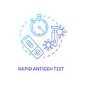 Rapid antigen test concept icon Royalty Free Stock Photo