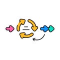 rapid application development software icon color illustration