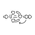 rapid application development software line icon vector illustration
