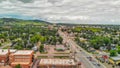 RAPID CITY, SD -JULY 2019: Arial view of Rapid City on a cloudy summer day, South Dakota Royalty Free Stock Photo