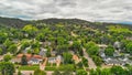 RAPID CITY, SD -JULY 2019: Arial view of Rapid City on a cloudy summer day, South Dakota Royalty Free Stock Photo