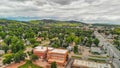 RAPID CITY, SD -JULY 2019: Arial view of Rapid City on a cloudy summer day, South Dakota Royalty Free Stock Photo