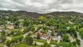RAPID CITY, SD -JULY 2019: Arial view of Rapid City on a cloudy summer day, South Dakota Royalty Free Stock Photo