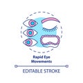 Rapid eyes movement concept icon Royalty Free Stock Photo