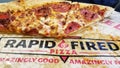 Rapid fired pizza editorial image