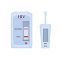 Rapid HIV test and self-test kit isolated on white background. delivery of analyzes. vector isolated. Prevention of AIDS. Royalty Free Stock Photo