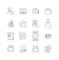 Rapid prototyping line icons collection. Innovation, Modeling, Development, Iteration, Fabrication, Testing, Designing Royalty Free Stock Photo
