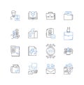 Rapid prototyping line icons collection. Innovation, Modeling, Development, Iteration, Fabrication, Testing, Designing